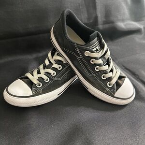 Converse Black and White Low-Top Canvas Sneakers